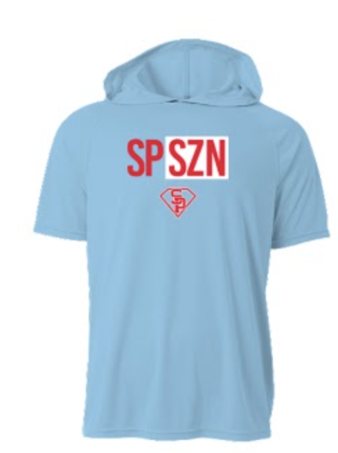 Short Sleeve Hoodie (Sky Blue)